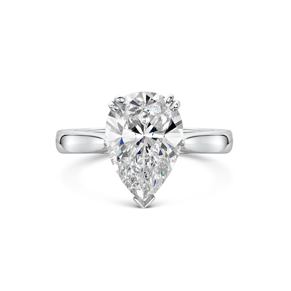 Platinum Diamond Solitaire Ring 3.69ct simple Pursuit
