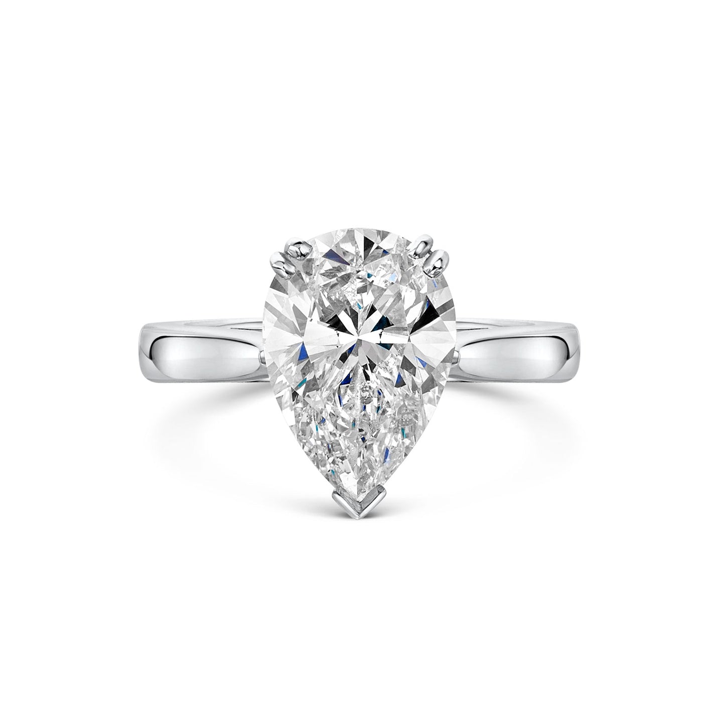 Platinum Diamond Solitaire Ring 3.69ct simple Pursuit