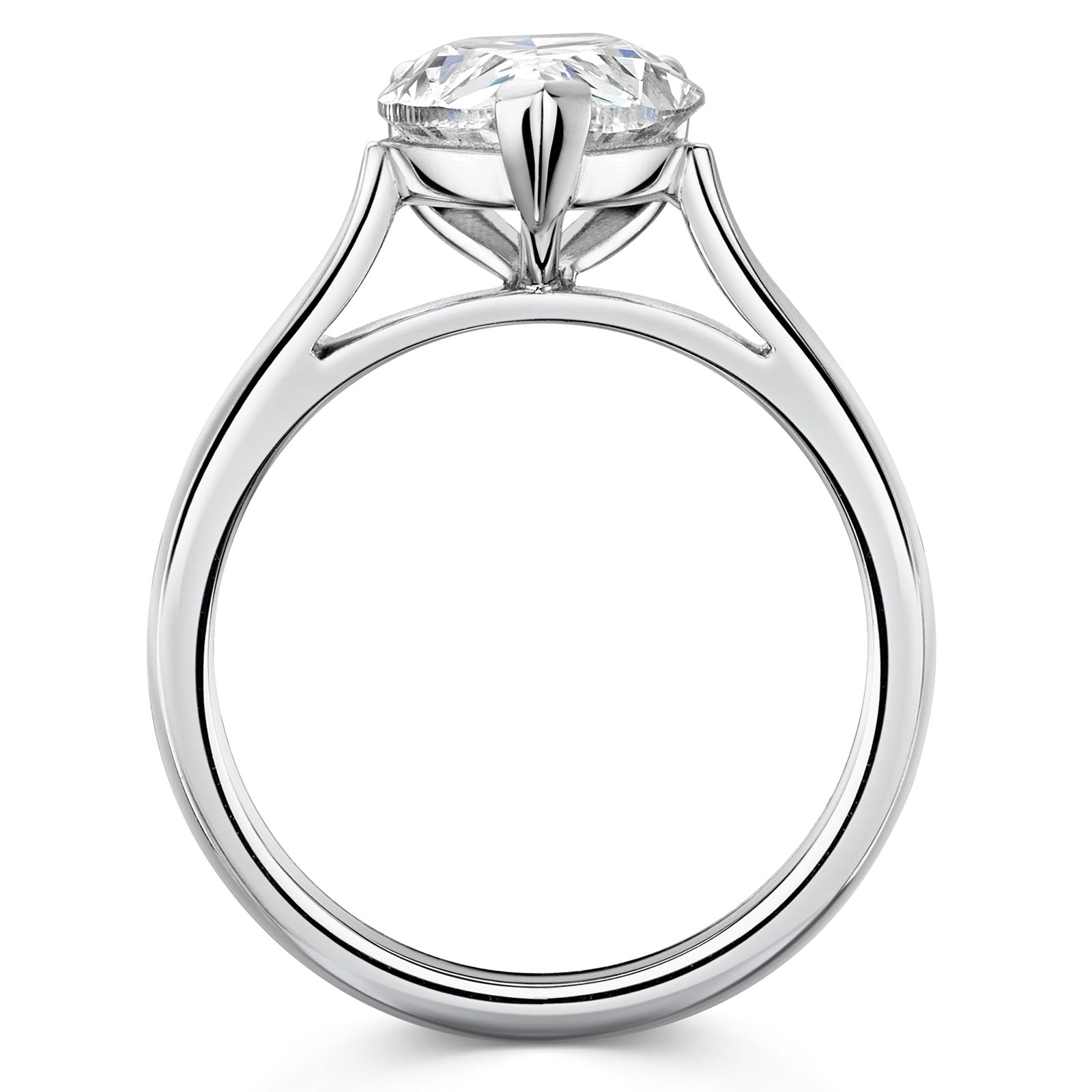 Platinum Diamond Solitaire Ring 3.69ct simple Pursuit
