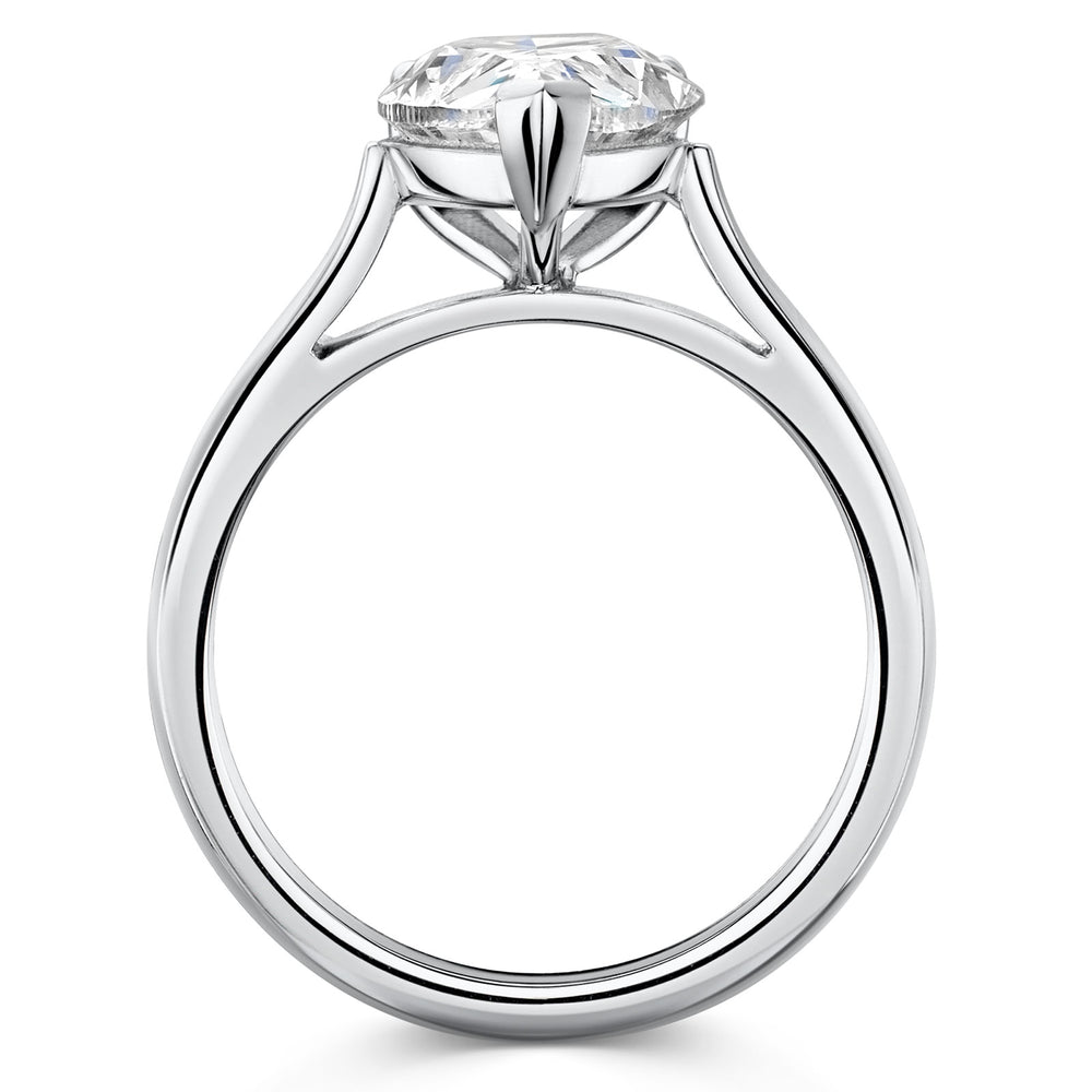 Platinum Diamond Solitaire Ring 3.69ct simple Pursuit