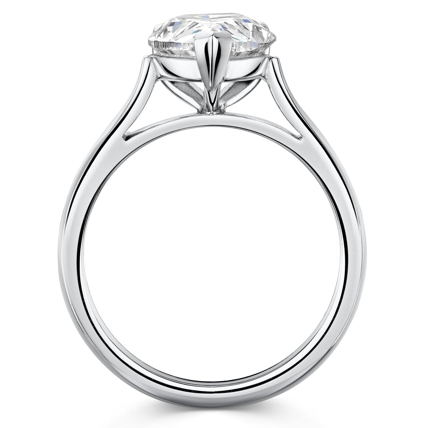 Platinum Diamond Solitaire Ring 3.69ct simple Pursuit