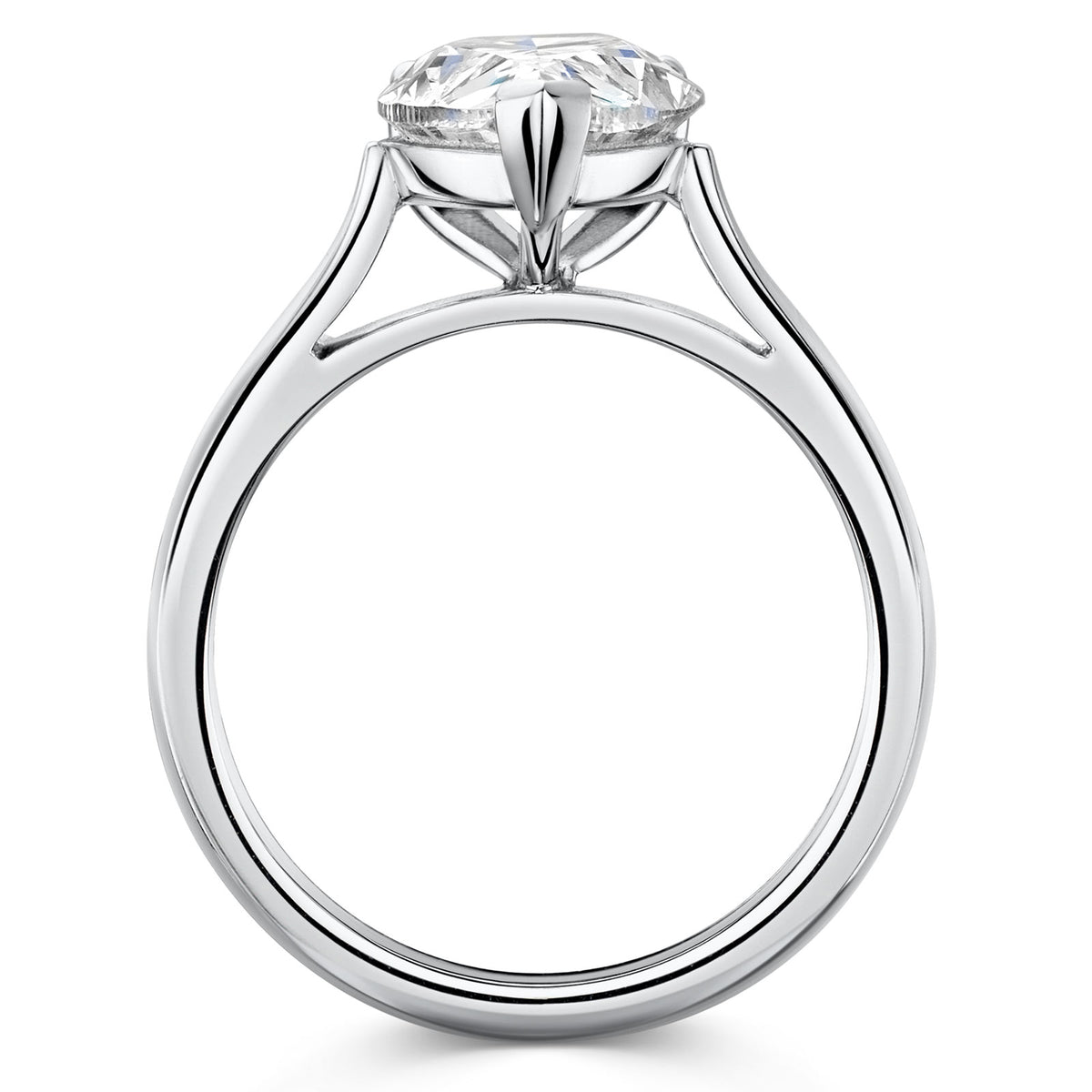 Platinum Diamond Solitaire Ring 3.69ct simple Pursuit