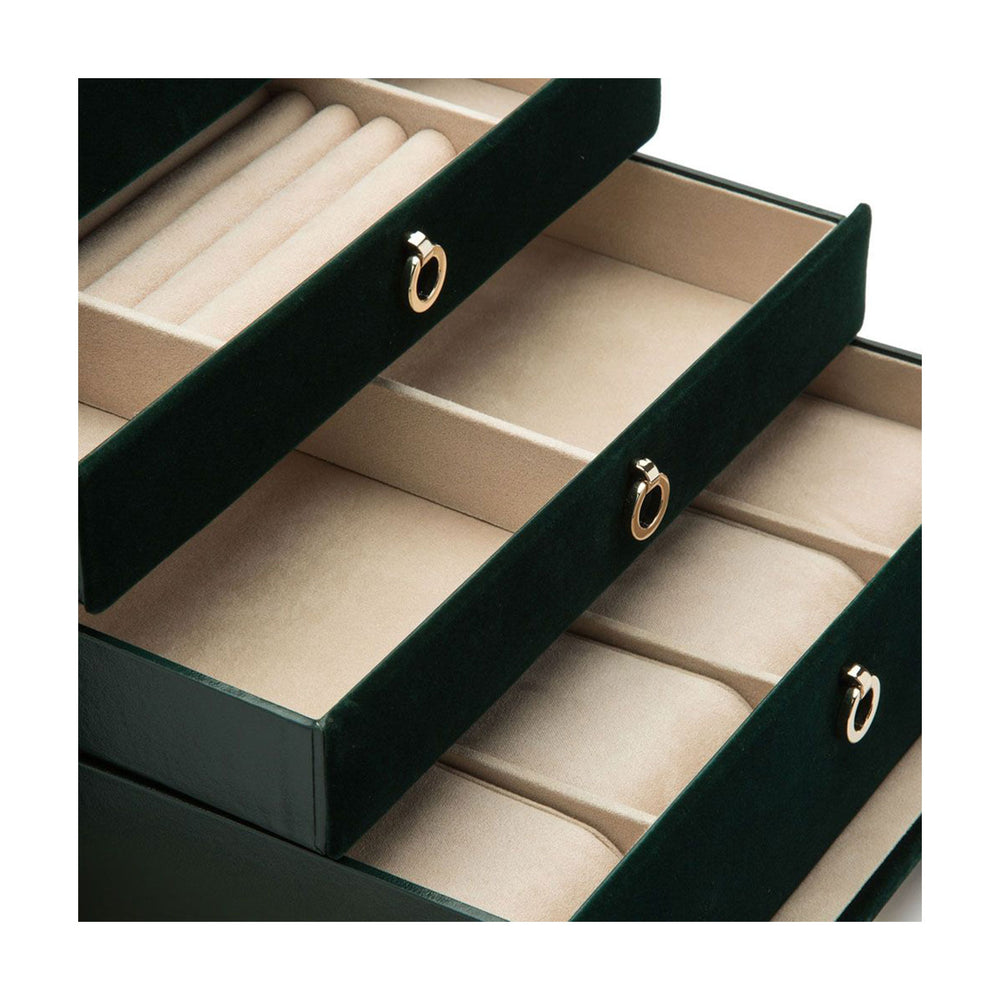Zoe Large Floral Jewellery Box Forest Green simple Pursuit
