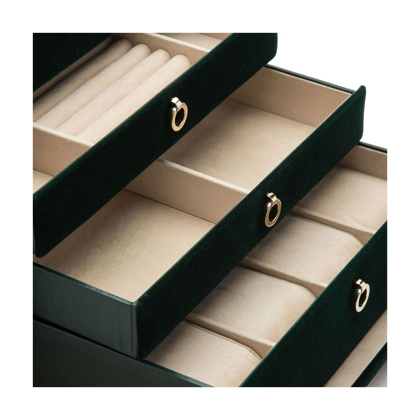 Zoe Large Floral Jewellery Box Forest Green simple Pursuit