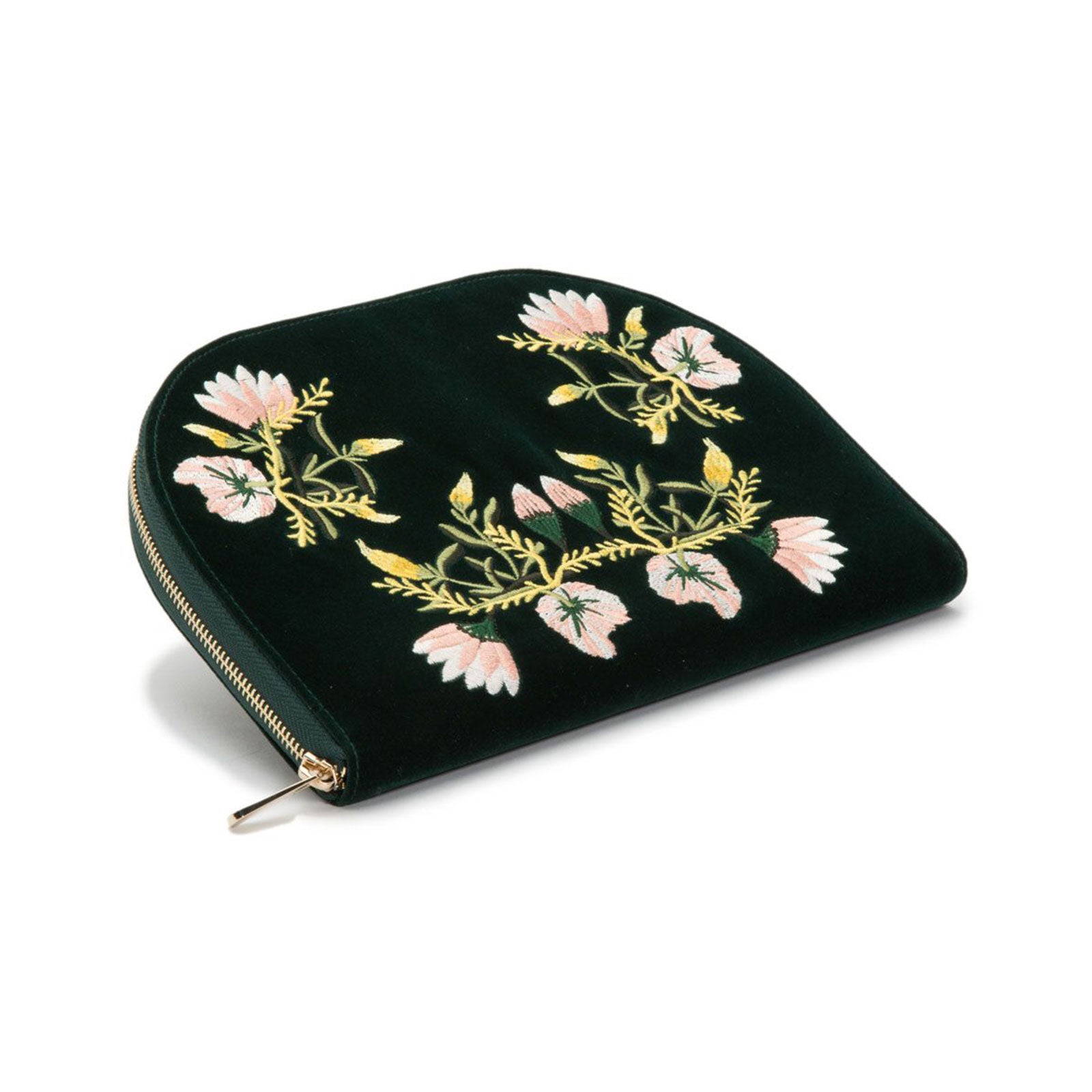 Zoe Portfolio Floral Jewellery Case Forest Green simple Pursuit