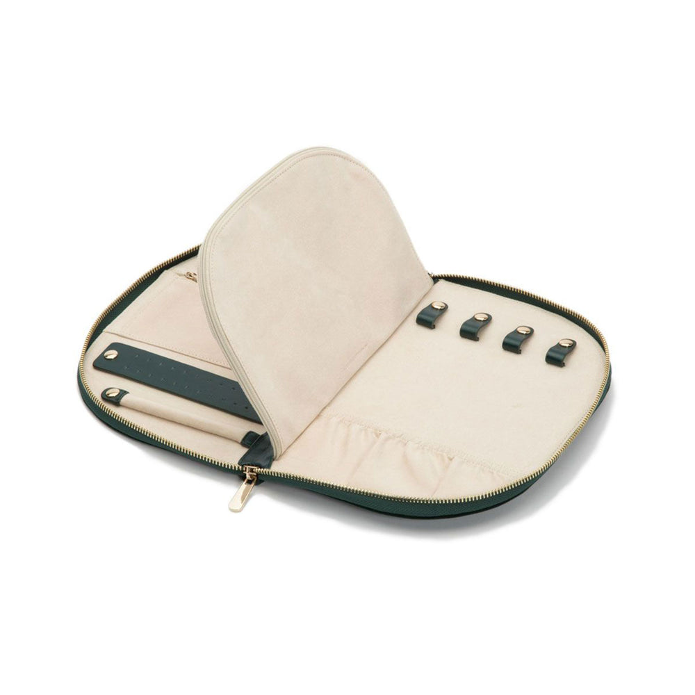 Zoe Portfolio Floral Jewellery Case Forest Green simple Pursuit