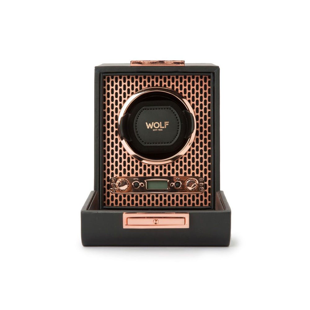 Axis Single Watch Winder Black & Copper simple Pursuit