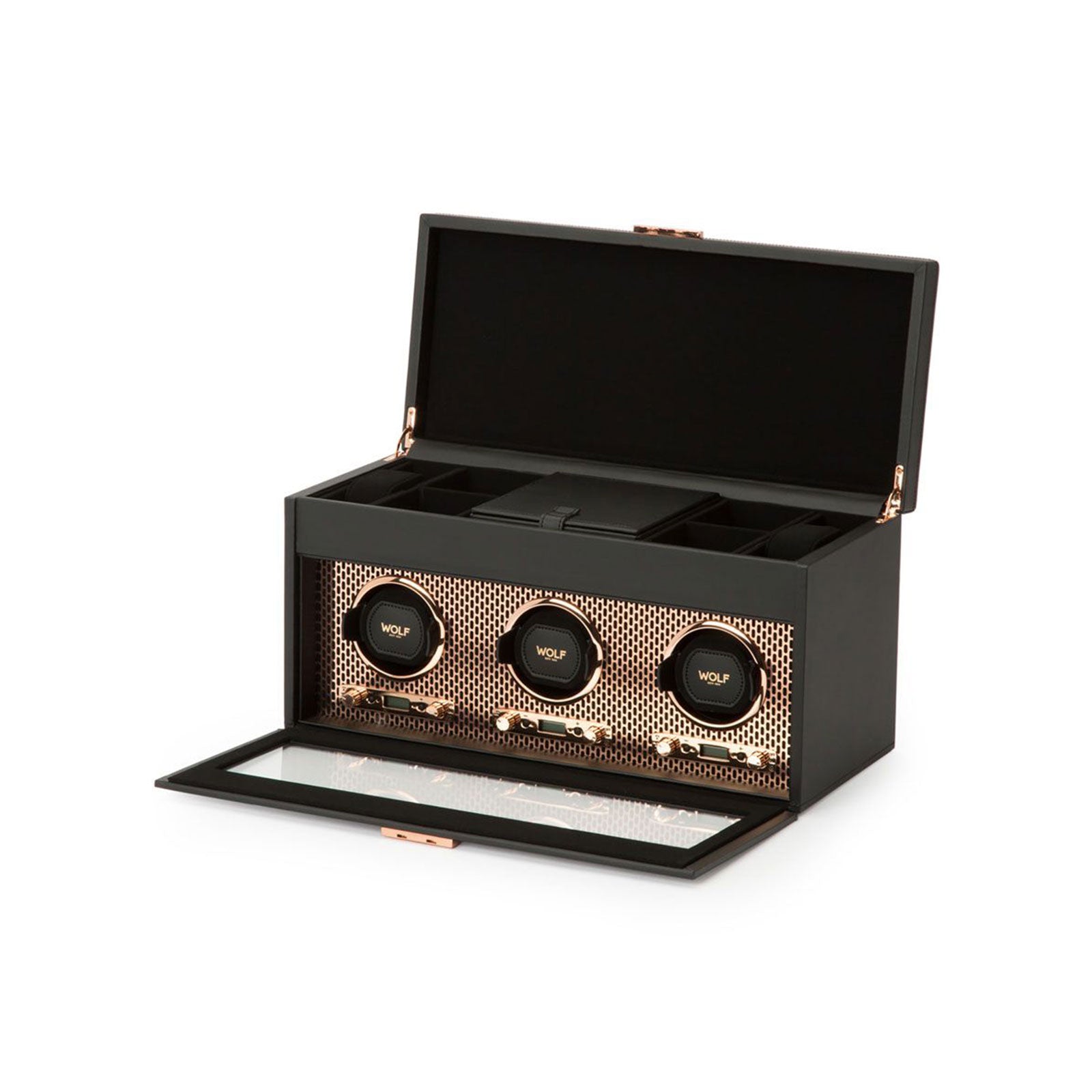 Axis Triple Watch Winder Black & Copper simple Pursuit