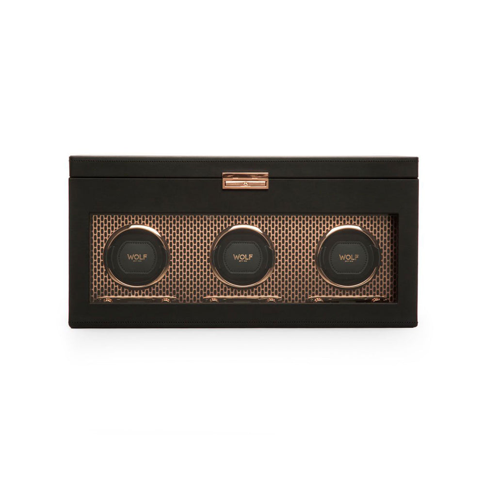 Axis Triple Watch Winder Black & Copper simple Pursuit