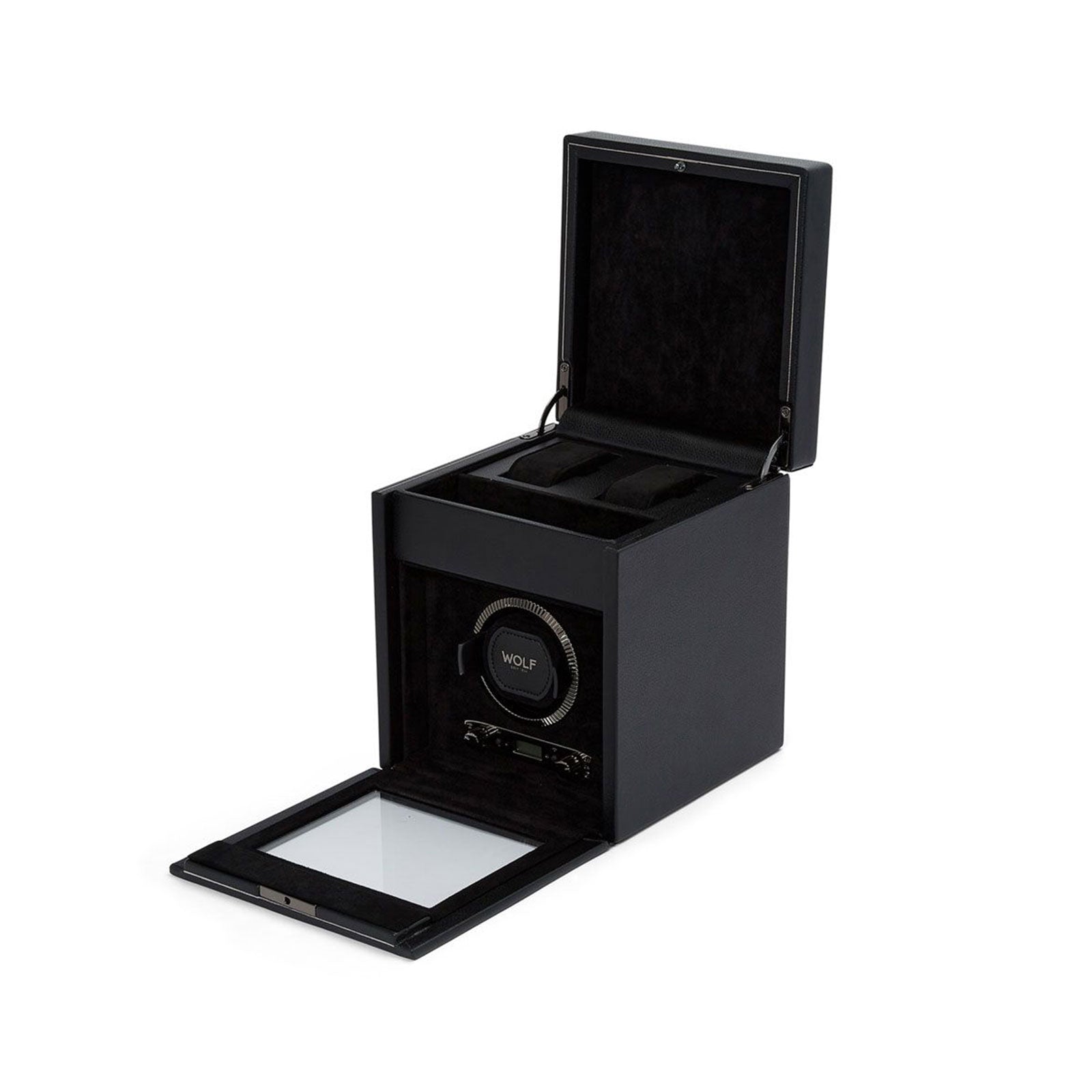 British Racing Single Watch Winder With Storage Black simple Pursuit