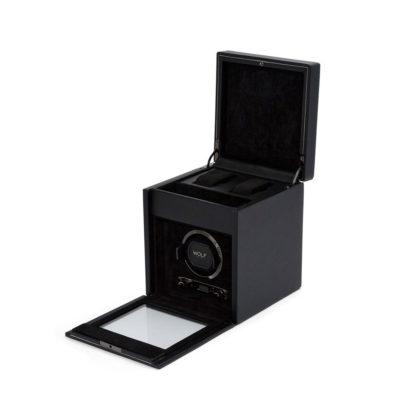 British Racing Single Watch Winder With Storage Black simple Pursuit