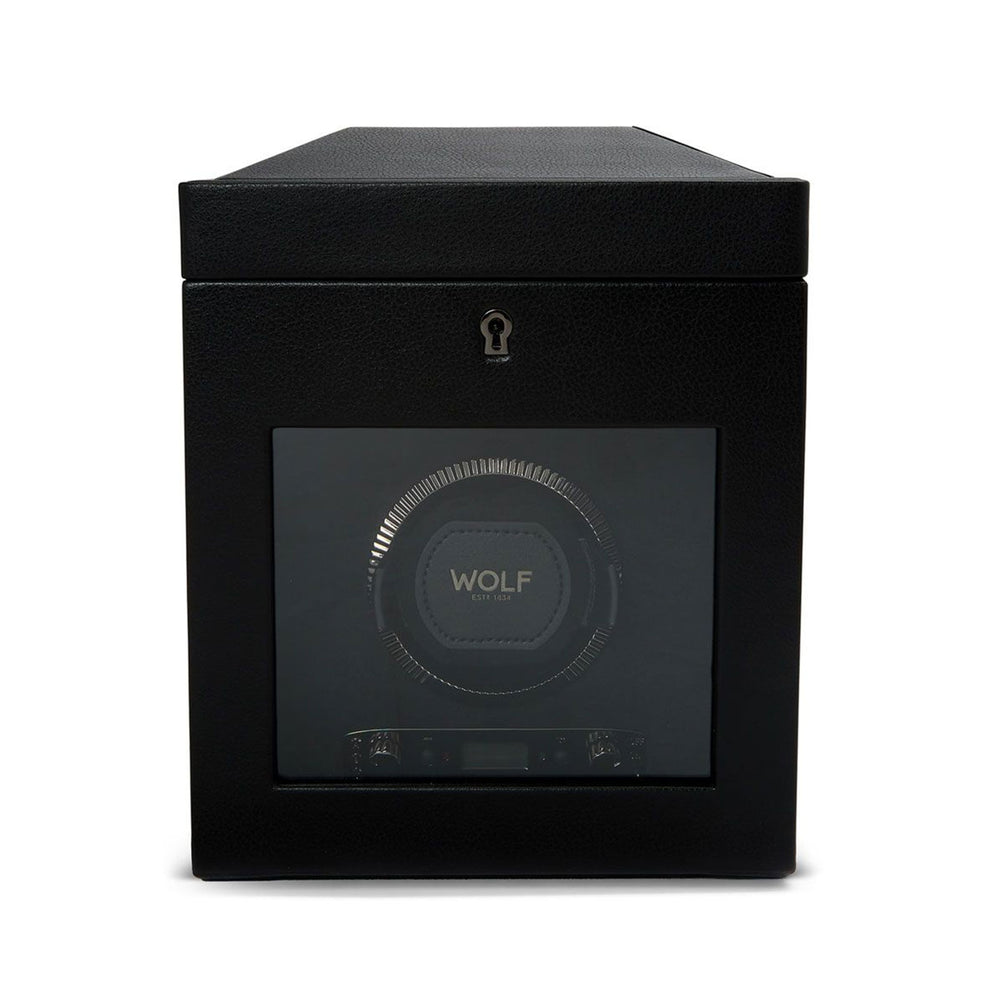 British Racing Single Watch Winder With Storage Black simple Pursuit