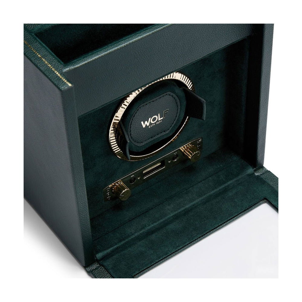 British Racing Single Watch Winder With Storage Green simple Pursuit