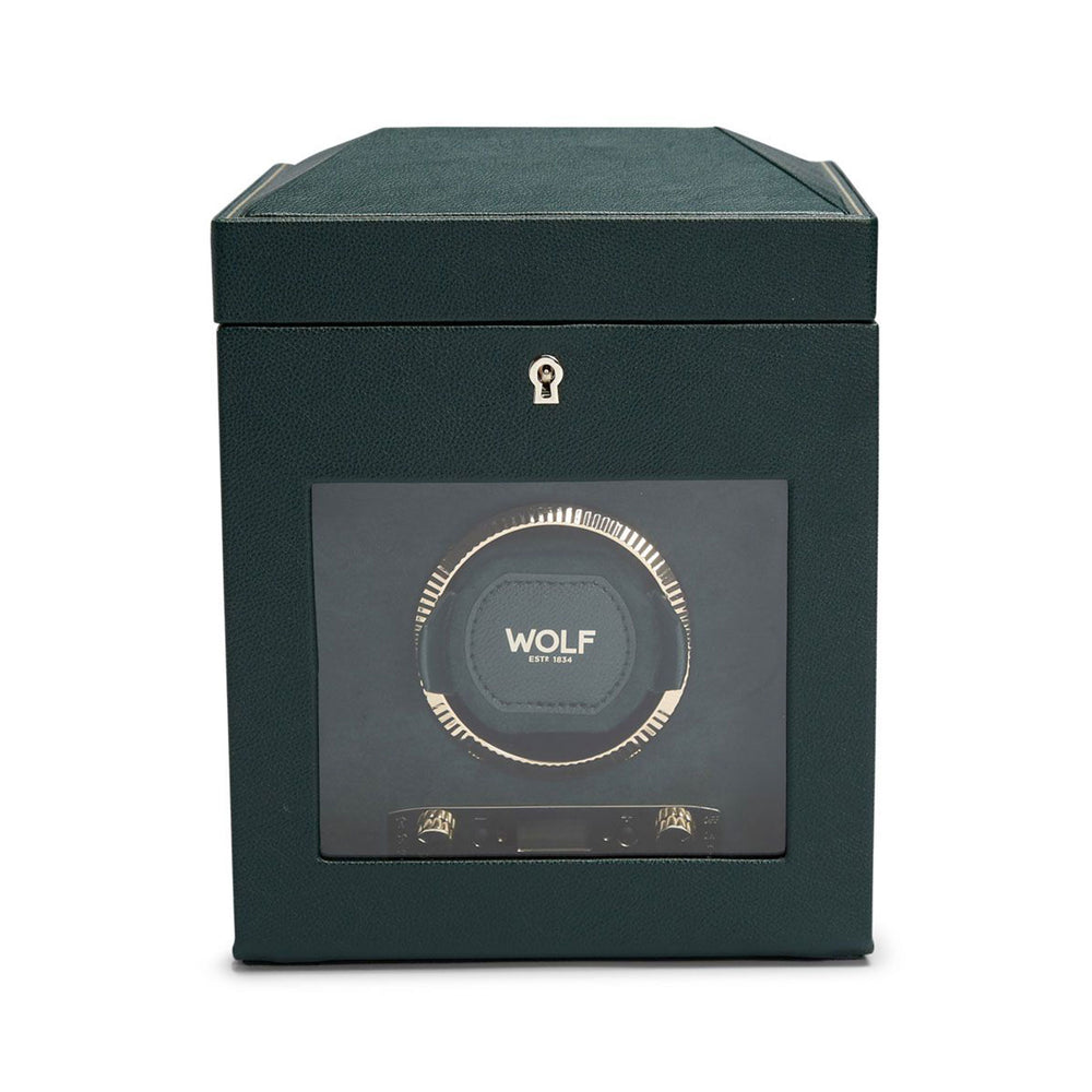 British Racing Single Watch Winder With Storage Green simple Pursuit