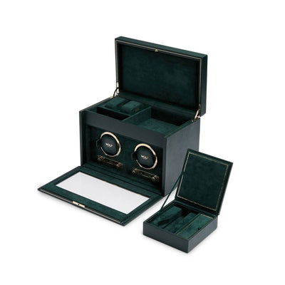 British Racing Double Watch Winder With Storage Green simple Pursuit