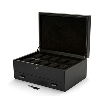 British Racing Ten Piece Watch Box Black simple Pursuit