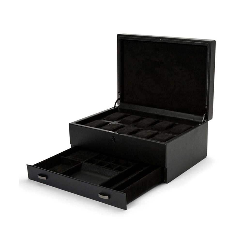 British Racing Ten Piece Watch Box Black simple Pursuit