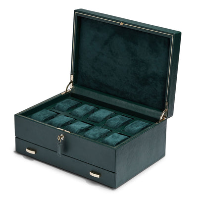 British Racing Ten Piece Watch Box Green simple Pursuit