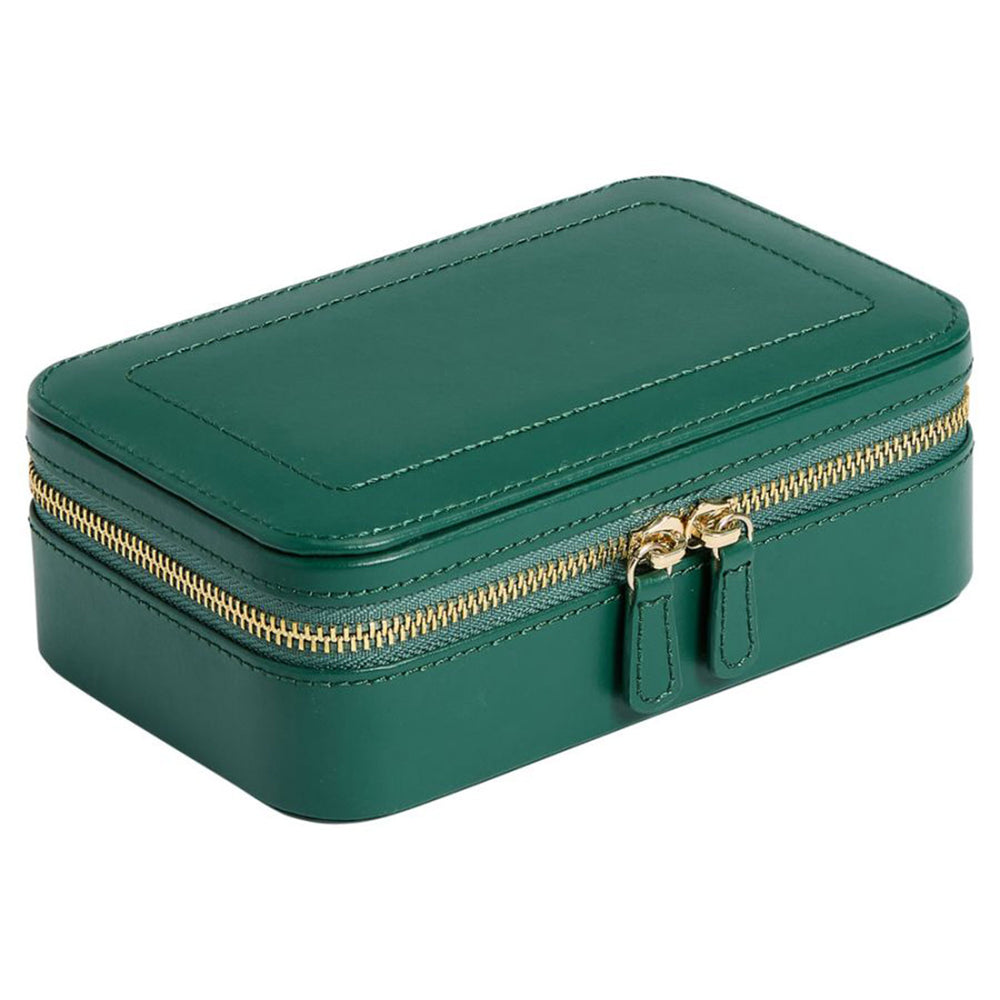 Sophia Travel Zip Jewellery Case in Forest Green simple Pursuit