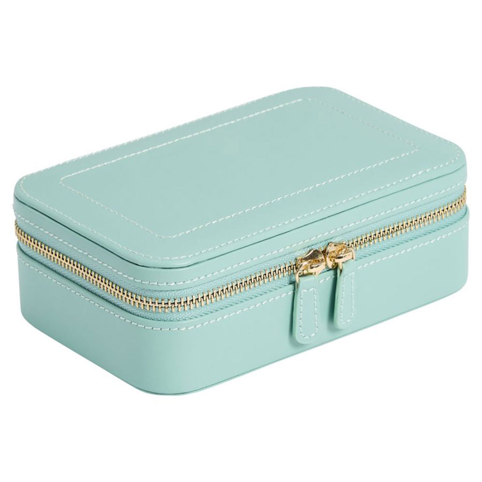 Sophia Travel Zip Jewellery Case in Jade Green simple Pursuit