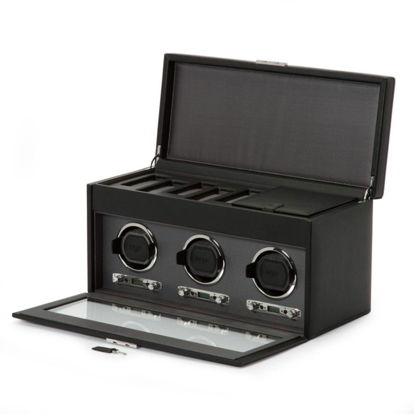 Viceroy Triple Watch Winder With Storage Black simple Pursuit