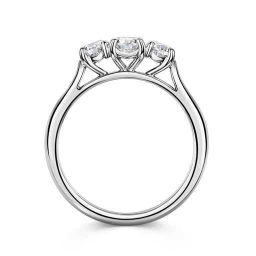 Platinum Brilliant-Cut Diamond Trilogy Three Stone Ring 0.75ct Ring Michael Spiers   