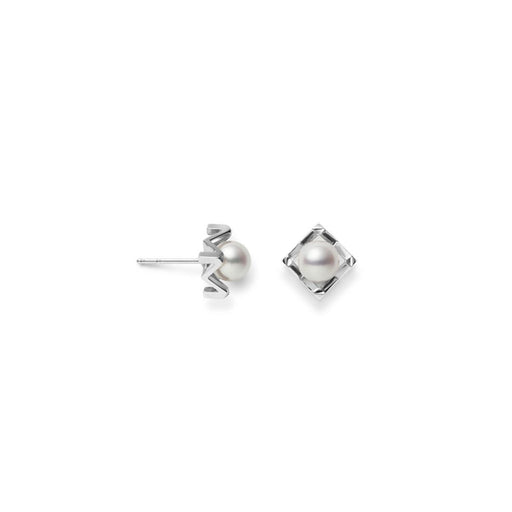 Mikimoto M Collection Akoya Cultured Pearl Stud Earrings in 18ct White Gold - PE1722W Earrings Mikimoto   