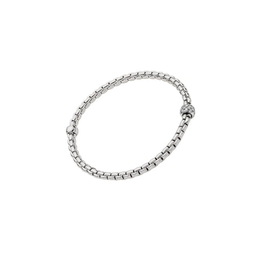 Eka 18ct White Gold Pavé Diamond Flex'it Bracelet 73301BX_PB_B_XBX Bracelet Fope Small