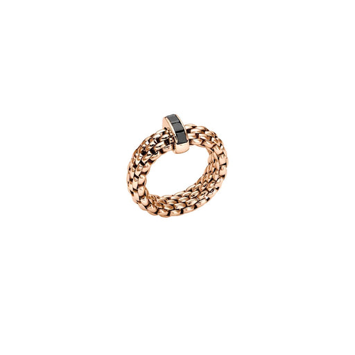 Vendome 18ct Rose Gold Black Diamond Flex'it Ring 58402AX_BN_R_XRX Ring Fope Small