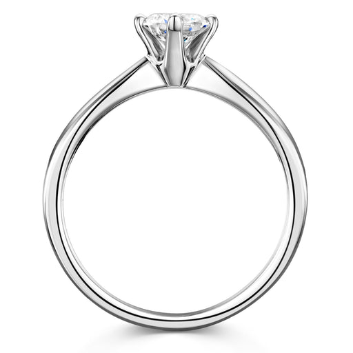 Platinum Brilliant-Cut E VS Diamond Cardinal Point Solitaire Ring 0.50ct Ring Michael Spiers