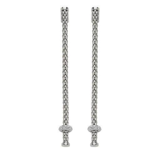 Prima 18ct White Gold Diamond Pendant Earrings 74508OX_BB_B_XBX Earrings Fope   