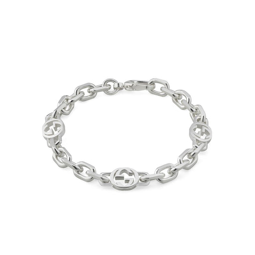Gucci Interlocking Silver Chain Bracelet YBA620798002