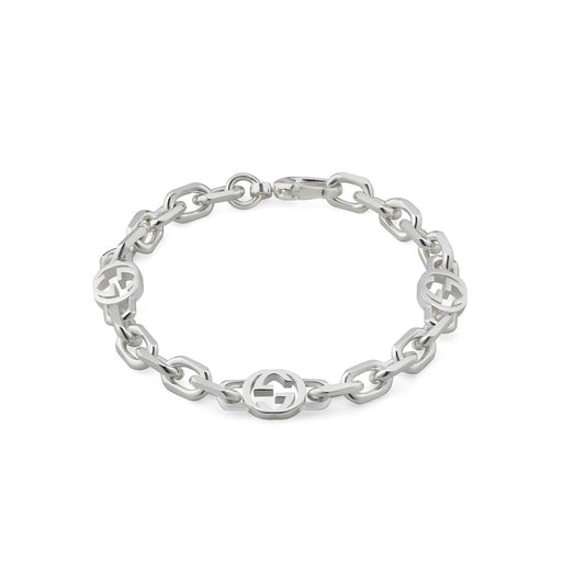 Gucci Interlocking Silver Chain Bracelet YBA620798002 Bracelet Gucci 20cm  