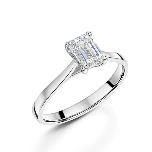 Michael Spiers Platinum Emerald-Cut F Si Diamond Solitaire Ring 0.90ct Ring Michael Spiers   