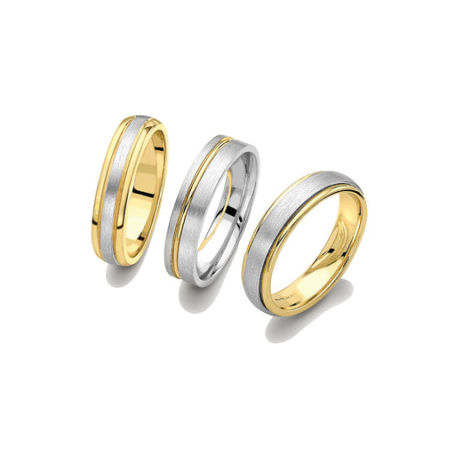 Bi-Coloured Wedding Bands Ring Michael Spiers