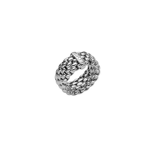 Essentials 18ct White Gold Wide Flex'it Ring 05E04AX_XX_B_XBX Ring Fope S  