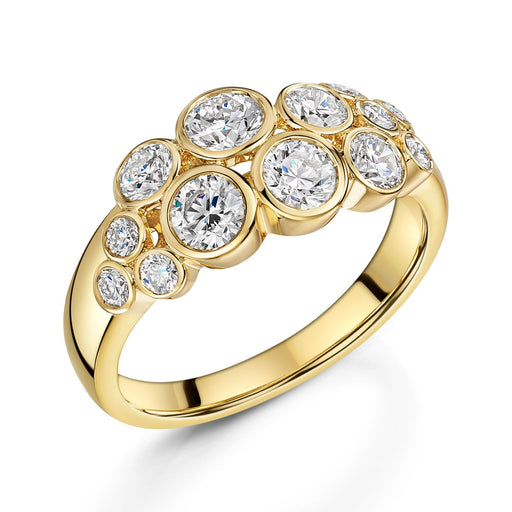 Michael Spiers 18ct Yellow Gold Brilliant-Cut Diamond Scatter Ring 1.51ct Ring Michael Spiers   