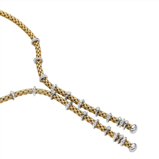 Prima 18ct Yellow & White Gold Diamond Necklace 74708CX_BB_G_XBX Necklace Fope