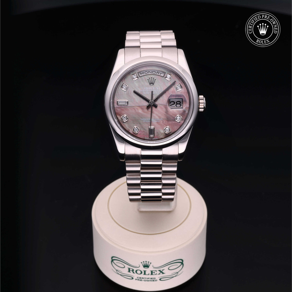 Rolex Certified Pre-Owned Day-Date 36mm 118209 Y135751 simple Pursuit
