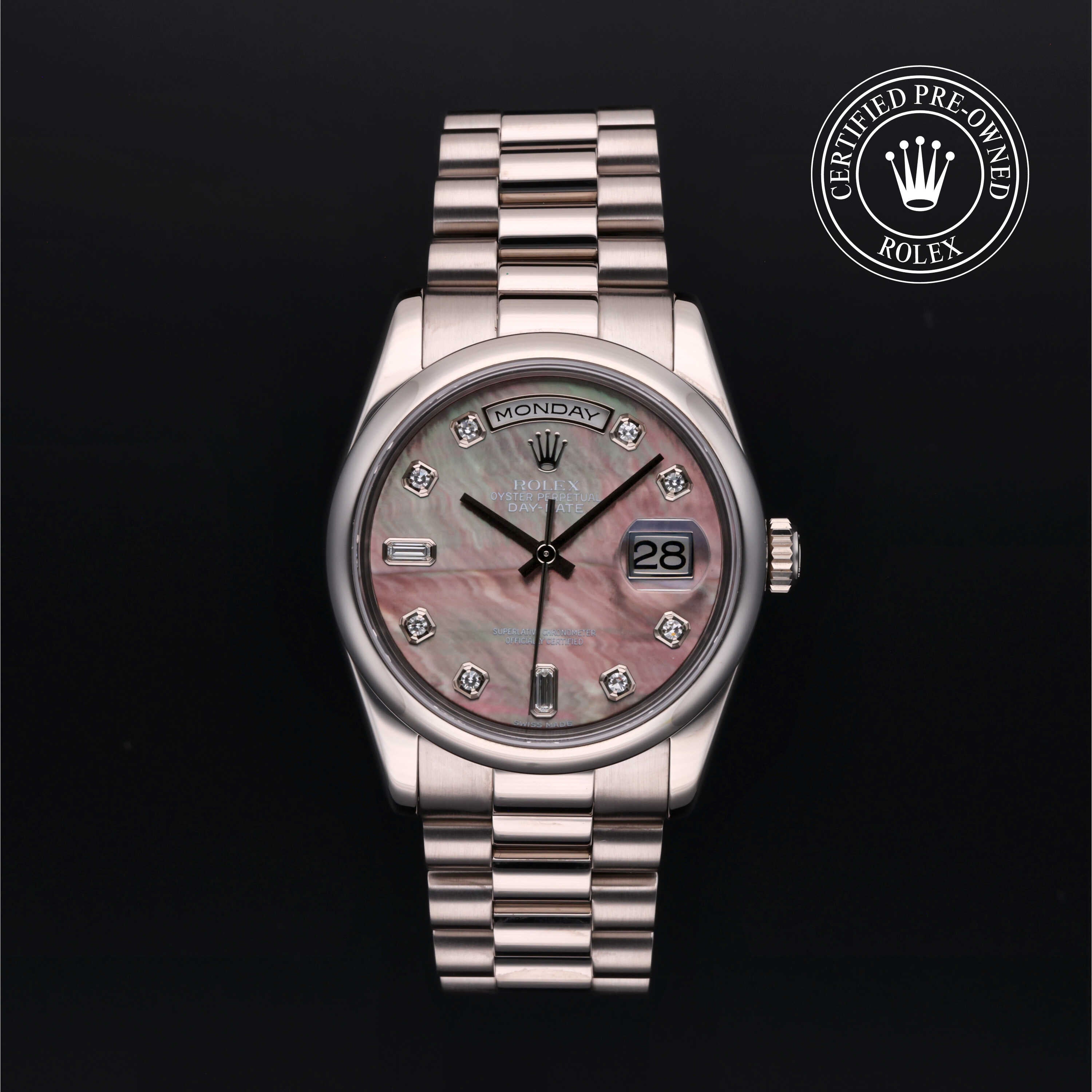 Rolex Certified Pre-Owned Day-Date 36mm 118209 Y135751 simple Pursuit