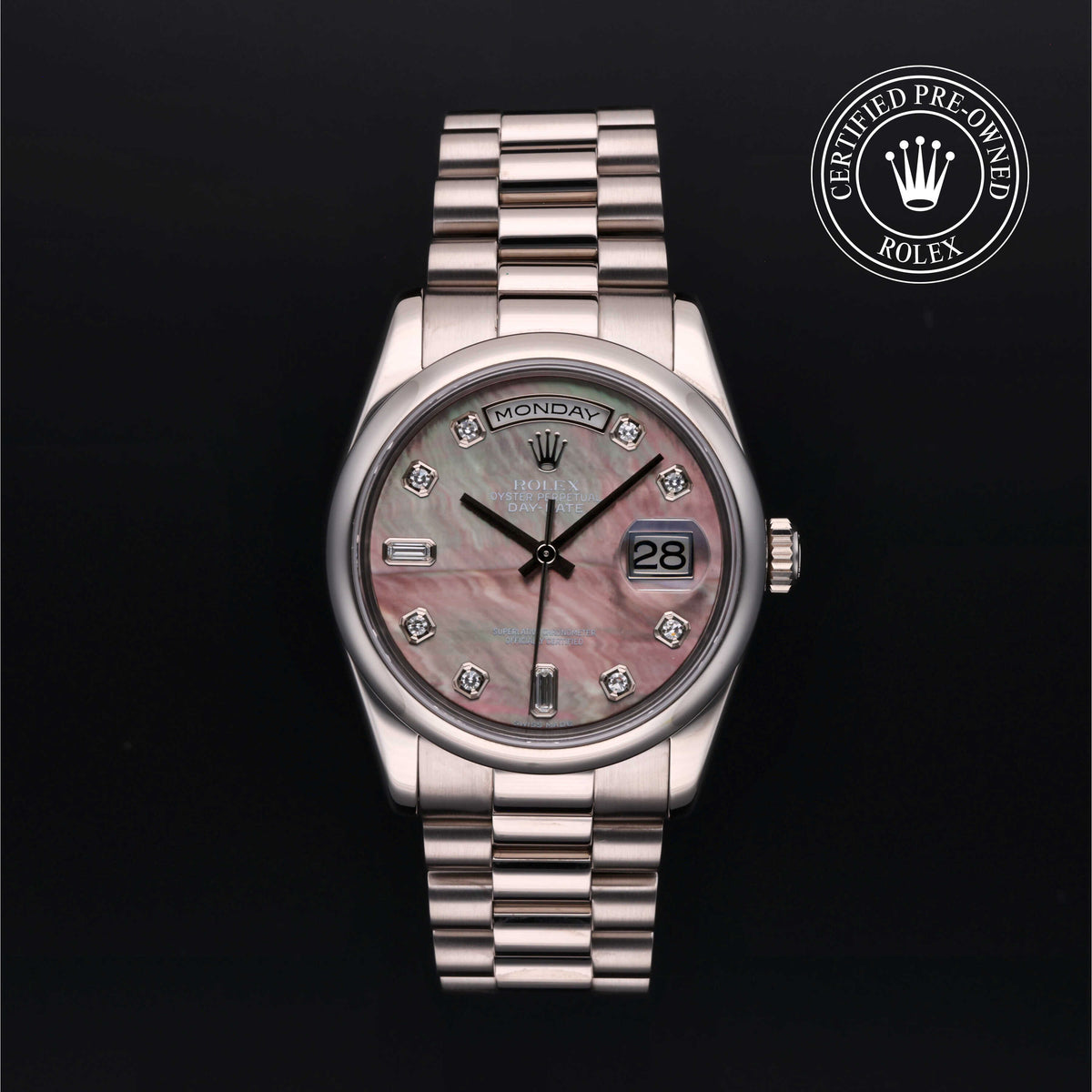 Rolex Certified Pre-Owned Day-Date 36mm 118209 Y135751 simple Pursuit