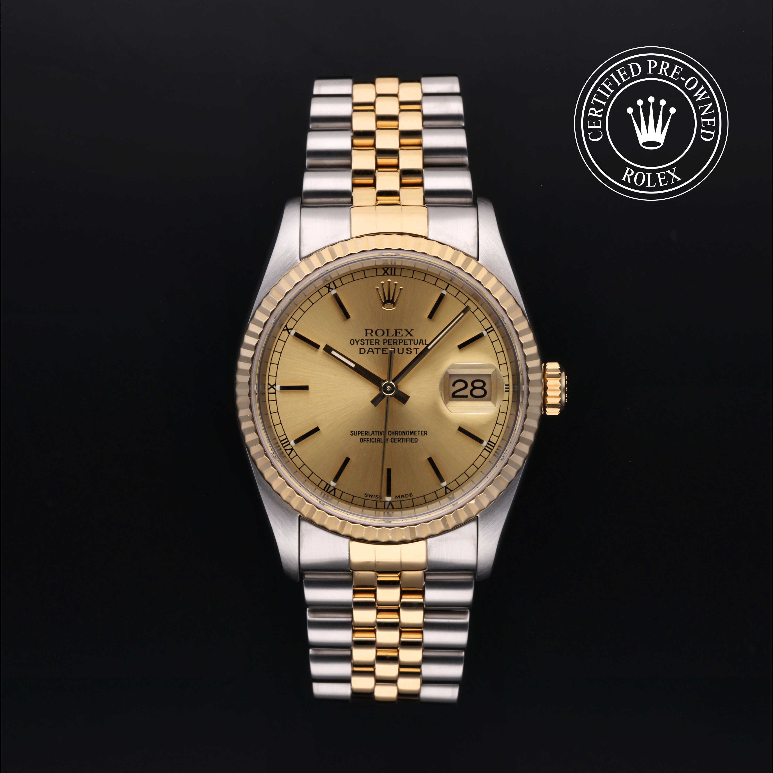 Rolex Certified Pre-Owned Datejust 36mm 16233 K214170 simple Pursuit