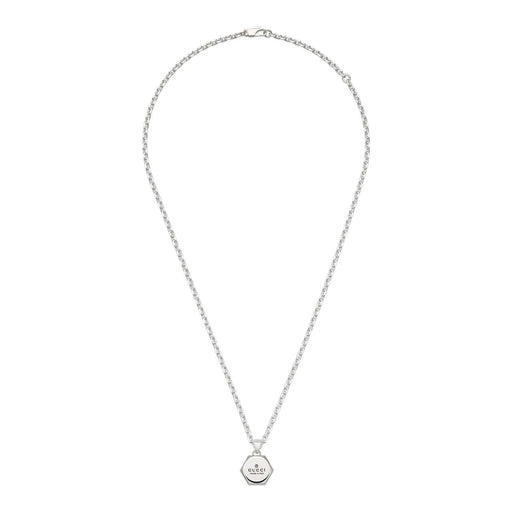 Gucci Trademark Silver Hexagonal Necklace YBB779175001 Necklace Gucci   