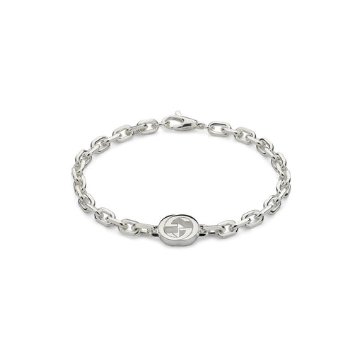 Gucci Interlocking Silver Chain Bracelet YBA796351001 Bracelet Gucci 17cm  