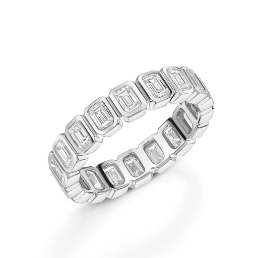 Michael Spiers 18ct White Gold Emerald-Cut Diamond Full Eternity Ring 2.00ct Ring Michael Spiers M  