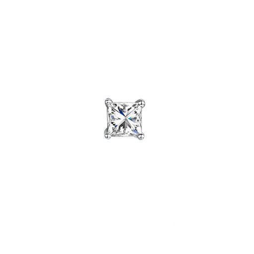 18ct White Gold Princess-Cut G/H Si Diamond Solitaire Earrings 0.50ct Earrings Michael Spiers   