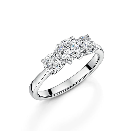 Michael Spiers Platinum Brilliant-Cut Diamond Graduated Three Stone Ring - 1.50ct Ring Michael Spiers   