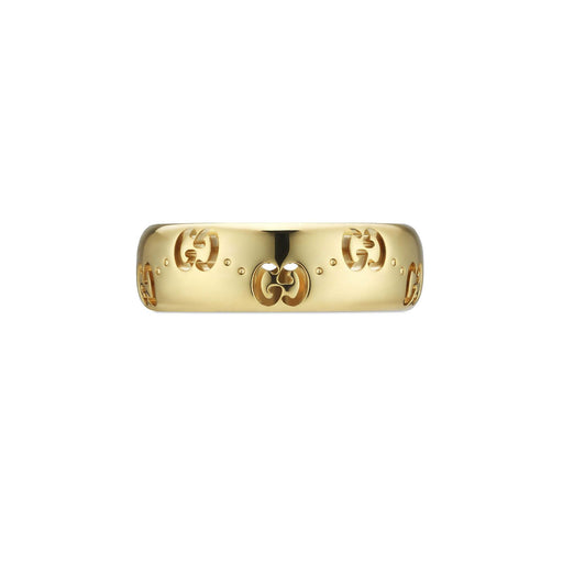 Gucci Icon 18ct Yellow Gold GG Thin Ring YBC804335001 Ring Gucci   