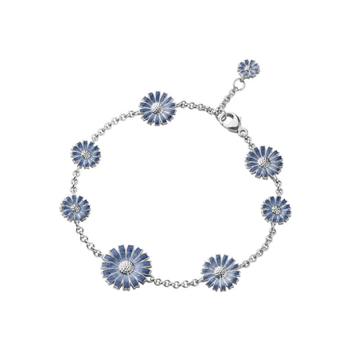 Georg Jensen DAISY Silver & Blue Enamel Bracelet 20001769 Bracelet Georg Jensen