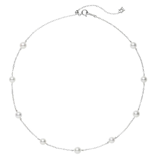 Mikimoto Station Akoya Cultured Pearl Necklace in 18ct White Gold - PP20597W Necklace Mikimoto   